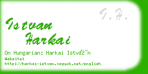 istvan harkai business card